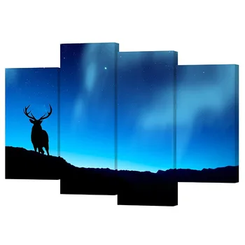 Canvas Art Print Deer Poster Standing on The Moutain Hill Pctures Modern Landscape Northern Lights Wall Art Decor
Canvas Art Print Deer Poster Standing on The Moutain Hill Pctures Modern Landscape Northern Lights Wall Art Decor