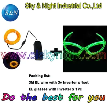 Yellow Color-3M Flexible Neon Light EL Wire Rope Tube with Controller +El glasses with Free Shipping
Yellow Color-3M Flexible Neon Light EL Wire Rope Tube with Controller +El glasses with Free Shipping
