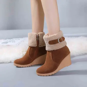 Vogue Women Boots Nice Wedges High Heel Boots Buckle Fashion Casual Female Shoes Winter Boots Women Bottes Femme
Vogue Women Boots Nice Wedges High Heel Boots Buckle Fashion Casual Female Shoes Winter Boots Women Bottes Femme