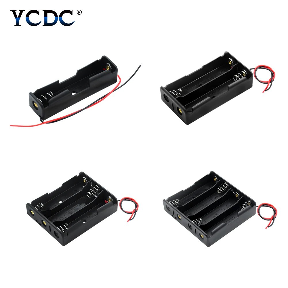 ABS Plastic 18650 Battery Storage Case Boxes With Wire Leads For 1/2/3/4x 18650 Rechargeable Batteries 1/2/3/4 Slot Bateria Case
ABS Plastic 18650 Battery Storage Case Boxes With Wire Leads For 1/2/3/4x 18650 Rechargeable Batteries 1/2/3/4 Slot Bateria Case