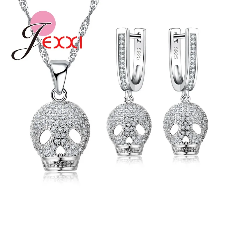 Jemmin Unique Ugly Skull Jewelry Set For Women Fashion Silver Necklace Earrings Set Crystal Decoration For Cocktail Party
Jemmin Unique Ugly Skull Jewelry Set For Women Fashion Silver Necklace Earrings Set Crystal Decoration For Cocktail Party