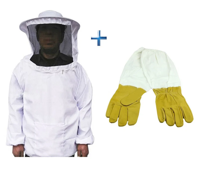 Protective Beekeeping Gloves Safe Layer Suit Bite Protection Unisex Defend Bee Keeping Jacket Veil Safety Cloth | Дом и сад