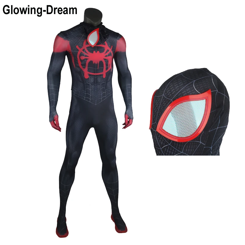 Glowing-Dream High Quality 175cm Tall Miles Spiderman Cosplay Costume Into Space Spiderman Costume Mask Attached With Soles
Glowing-Dream High Quality 175cm Tall Miles Spiderman Cosplay Costume Into Space Spiderman Costume Mask Attached With Soles