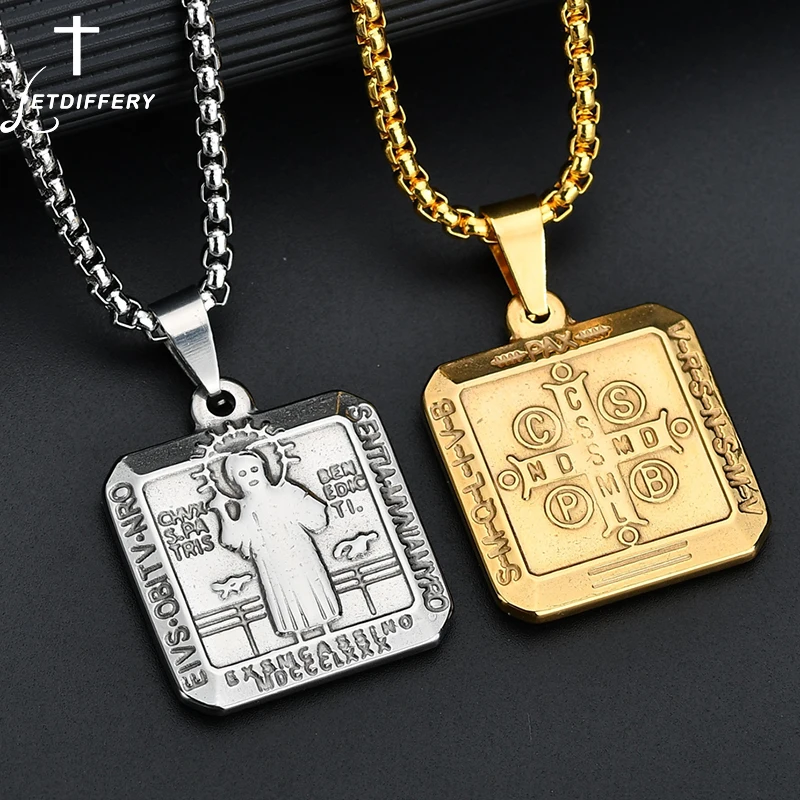 Letdiffery Stainless Steel Square Jesus Saint Medal Pendant Necklace For Men Women Statement Necklace Christian Gift
Letdiffery Stainless Steel Square Jesus Saint Medal Pendant Necklace For Men Women Statement Necklace Christian Gift