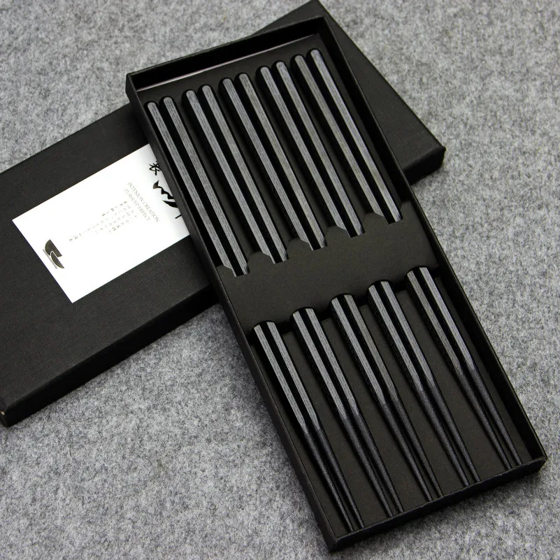 5 Pairs Japanese Luxury sushi Chopsticks Reusable Tableware dinnerware Alloy black chopsticks Chinese Style for gift set
5 Pairs Japanese Luxury sushi Chopsticks Reusable Tableware dinnerware Alloy black chopsticks Chinese Style for gift set