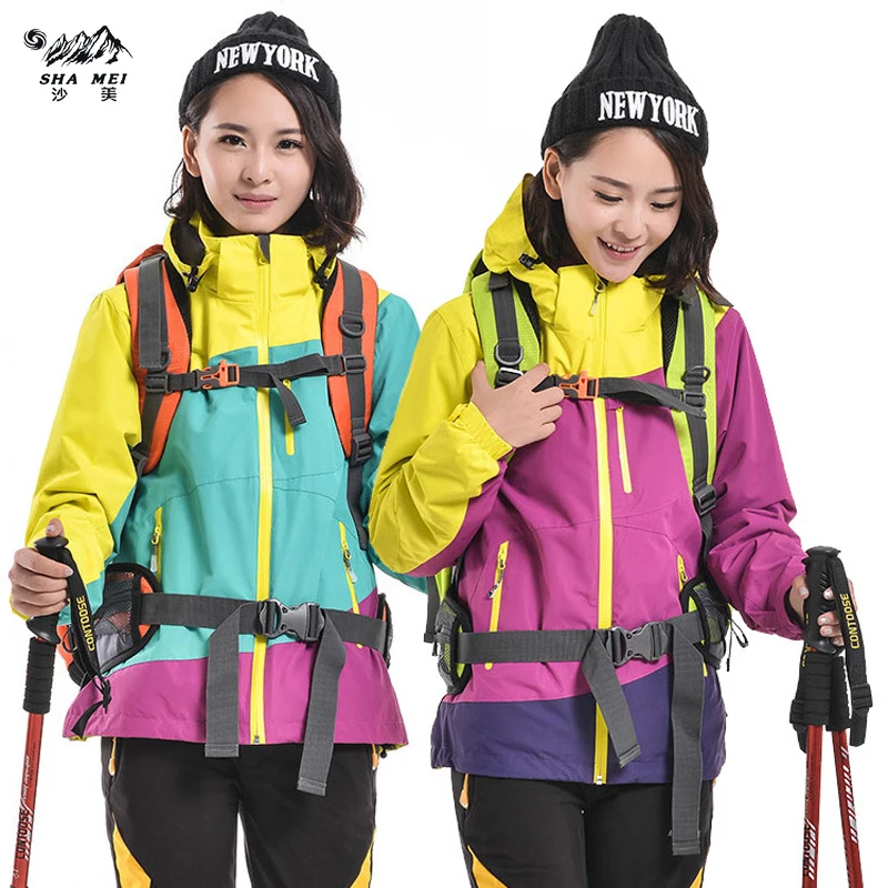 Image Snowboard Jacket Softshell and Fleece hiking Winter Outdoor Sport Outerwear Waterproof Warm Outfit Women skiing Coat Jackets