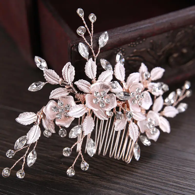 2018 Newest Leaf Style Hair Combs Handmade Crystal Rhinestone Bridal Tiaras Headdress Flower Bride Wedding Hair Jewelry
2018 Newest Leaf Style Hair Combs Handmade Crystal Rhinestone Bridal Tiaras Headdress Flower Bride Wedding Hair Jewelry
