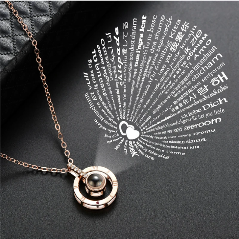 2019 New Rose Gold Silver 100 Language I love You Necklace Memory Projection Pendant Wedding Letter Necklace Wholesale
2019 New Rose Gold Silver 100 Language I love You Necklace Memory Projection Pendant Wedding Letter Necklace Wholesale