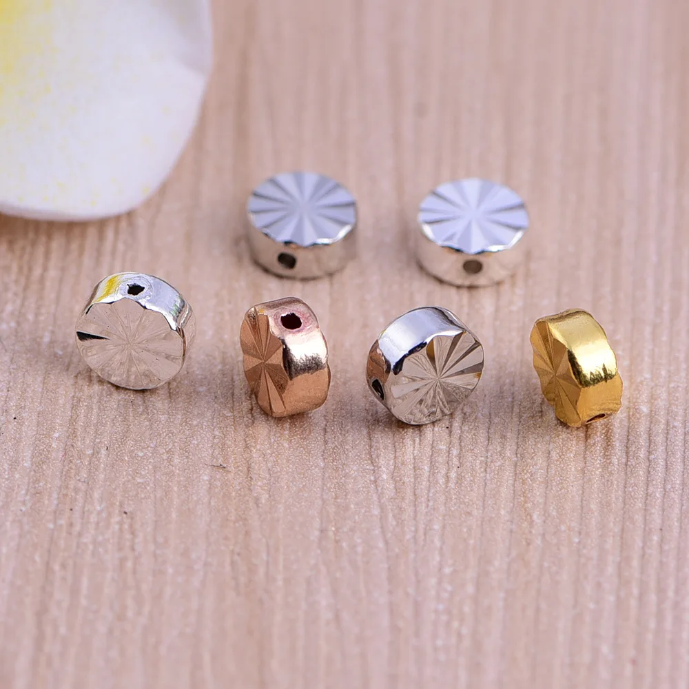 50pcs/lot copper Charms bead for Jewelry DIY Making gold silver color circle Cu Beads Spacer Bead for necklace
50pcs/lot copper Charms bead for Jewelry DIY Making gold silver color circle Cu Beads Spacer Bead for necklace