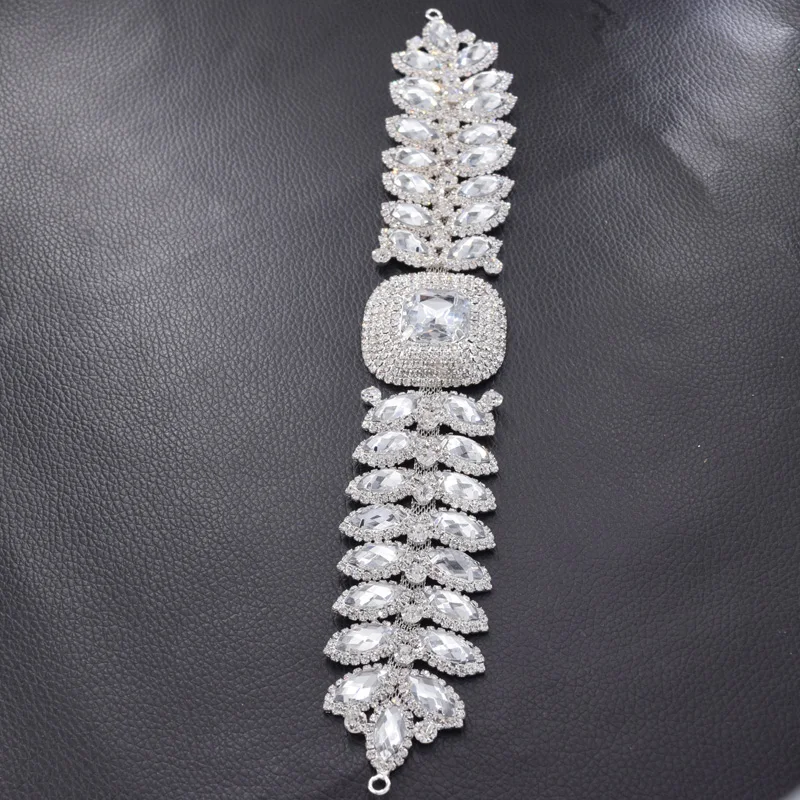 wedding belt rhinestones appliques sew on (7)