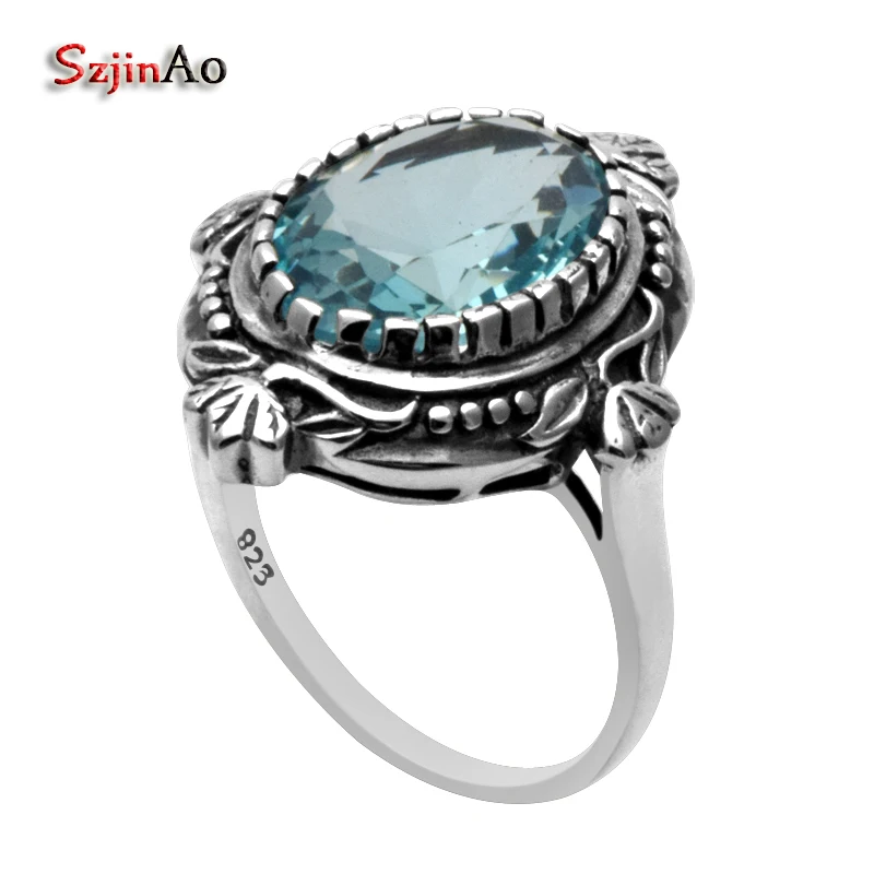 Szjinao Sky Blue Aquamarine 925 Sterling Silver Ring For Women Wedding Party Wholesale
Szjinao Sky Blue Aquamarine 925 Sterling Silver Ring For Women Wedding Party Wholesale