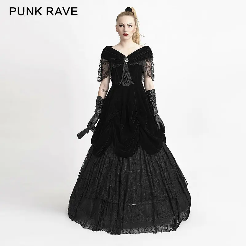 New!Punk Rave Gothic Long Dress Gorgeous Formal Black Palace Rrincess Corset Q273
New!Punk Rave Gothic Long Dress Gorgeous Formal Black Palace Rrincess Corset Q273