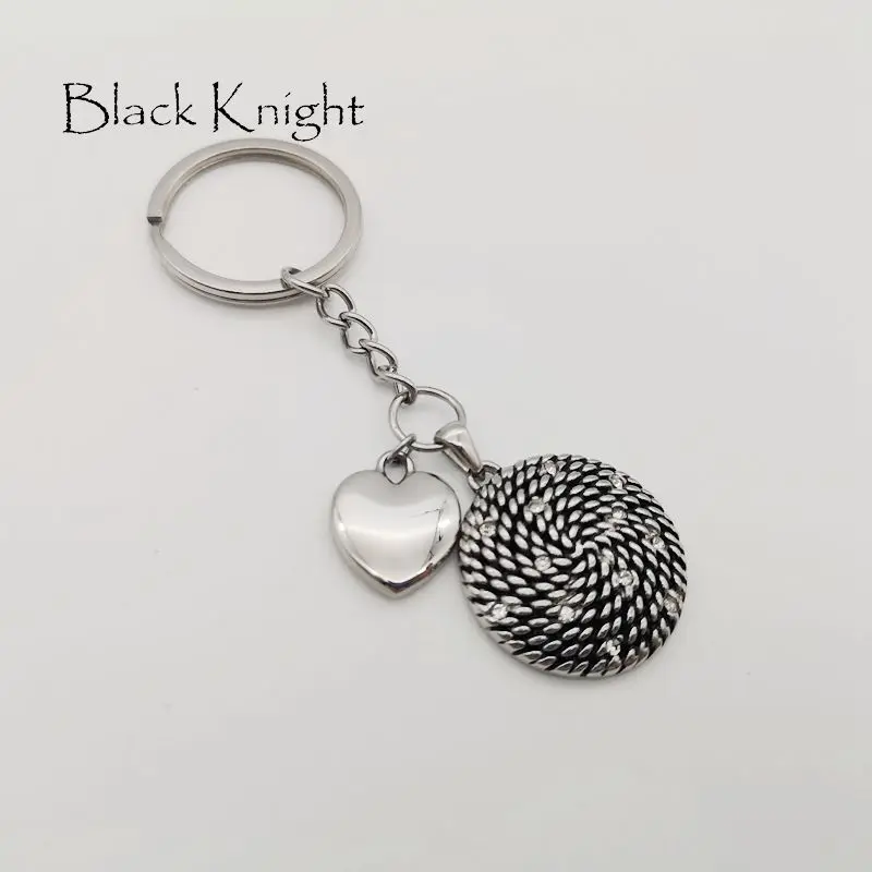 Black Knight Antique Silver stainless steel Heart & Scarved round medal key rings ladies fashion heart keychain BLKN0132-KC
Black Knight Antique Silver stainless steel Heart & Scarved round medal key rings ladies fashion heart keychain BLKN0132-KC