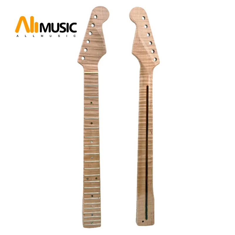 Tiger Flame Maple 21 Fret Neck with Abalone Dots Natural Glossy For ST Electric Guitar Neck
Tiger Flame Maple 21 Fret Neck with Abalone Dots Natural Glossy For ST Electric Guitar Neck