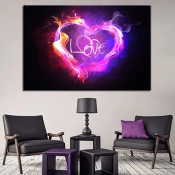 Embelish 1 Pieces Modern Home Decor Pictures For Living Room Pink Purple Flame Love Heart Wall Posters HD Print Canvas Paintings
Embelish 1 Pieces Modern Home Decor Pictures For Living Room Pink Purple Flame Love Heart Wall Posters HD Print Canvas Paintings