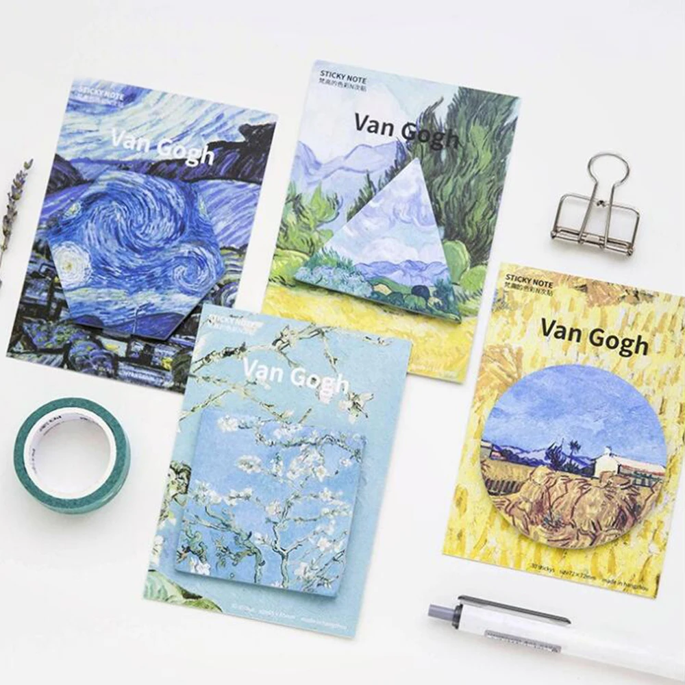 Van Gogh Series Memo Pads Kawaii Fashion Chancery Supplies School Stationery Messaging Sticky Notes
Van Gogh Series Memo Pads Kawaii Fashion Chancery Supplies School Stationery Messaging Sticky Notes