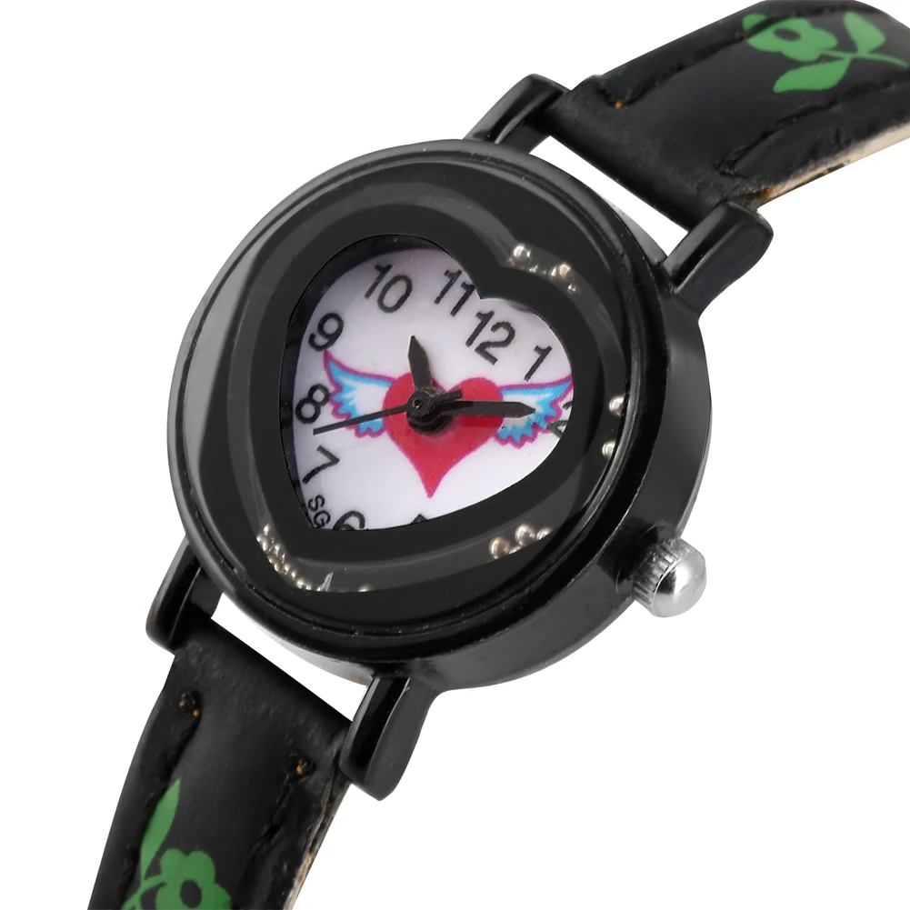 Kids Classic Quartz Analog Watch Heart-shaped Pattern PU Leather Band Watches Graceful Dial with Quicksand Balls Wristwatch
Kids Classic Quartz Analog Watch Heart-shaped Pattern PU Leather Band Watches Graceful Dial with Quicksand Balls Wristwatch