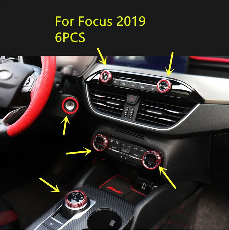 6PCS Metel Blue Red Silver Start Key Hole Shift Gear AC Audio Decorated Frame For Ford Focus 2019 AAA386
6PCS Metel Blue Red Silver Start Key Hole Shift Gear AC Audio Decorated Frame For Ford Focus 2019 AAA386
