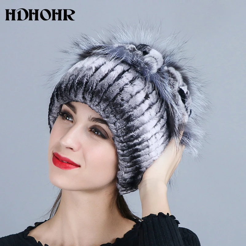 HDHOHR 2018 New Real Fur Hat Genuine Rex Rabbit Fur hats Silver Fox Fur Beanies Hats Women Winter Flower Warm Headwear Hats
HDHOHR 2018 New Real Fur Hat Genuine Rex Rabbit Fur hats Silver Fox Fur Beanies Hats Women Winter Flower Warm Headwear Hats