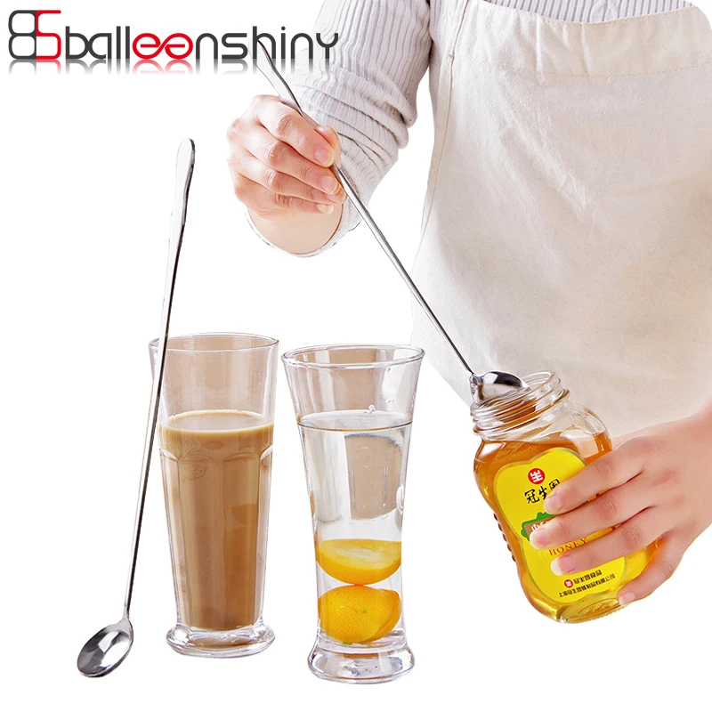 BalleenShiny Stainless Steel Long Handle Spoon Kitchen Creative Ice Cream Coffee Cocktail Teaspoons Soup ladle Tea Drink Spoons
BalleenShiny Stainless Steel Long Handle Spoon Kitchen Creative Ice Cream Coffee Cocktail Teaspoons Soup ladle Tea Drink Spoons