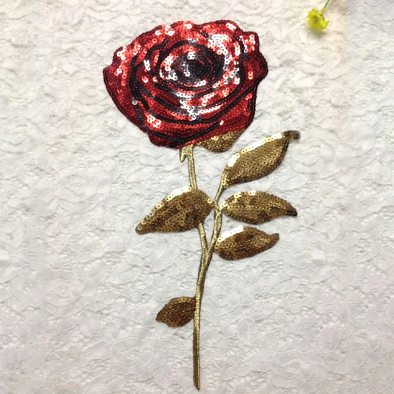 Embroidered iron on patches for clothes Sequins Red Rose deal with it clothing DIY Motif Applique Stickers patch
Embroidered iron on patches for clothes Sequins Red Rose deal with it clothing DIY Motif Applique Stickers patch
