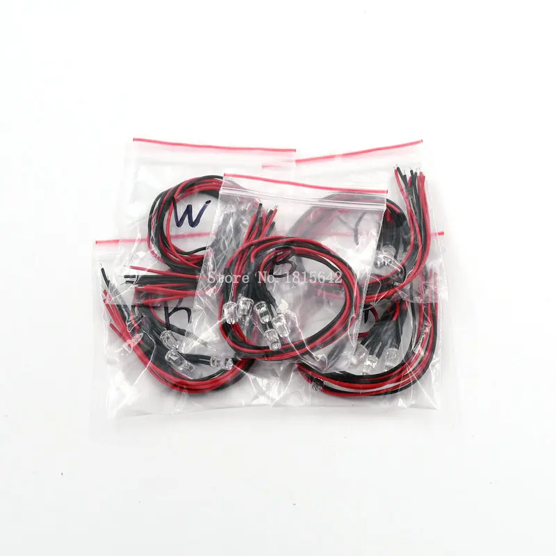 25PCS/LOT 5mm LED Kit 12V 20cm Pre-wired White Red Green Blue Yellow Diode Kit Lamp Decoration Light Emitting Diode Pre-soldered
25PCS/LOT 5mm LED Kit 12V 20cm Pre-wired White Red Green Blue Yellow Diode Kit Lamp Decoration Light Emitting Diode Pre-soldered