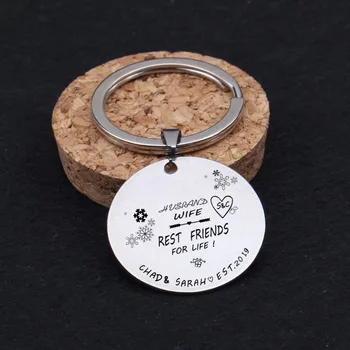 name custom engraved husrand wife rest friends for life key chains gifts for couples lover's keyring wife bag charm keys holder
name custom engraved husrand wife rest friends for life key chains gifts for couples lover's keyring wife bag charm keys holder