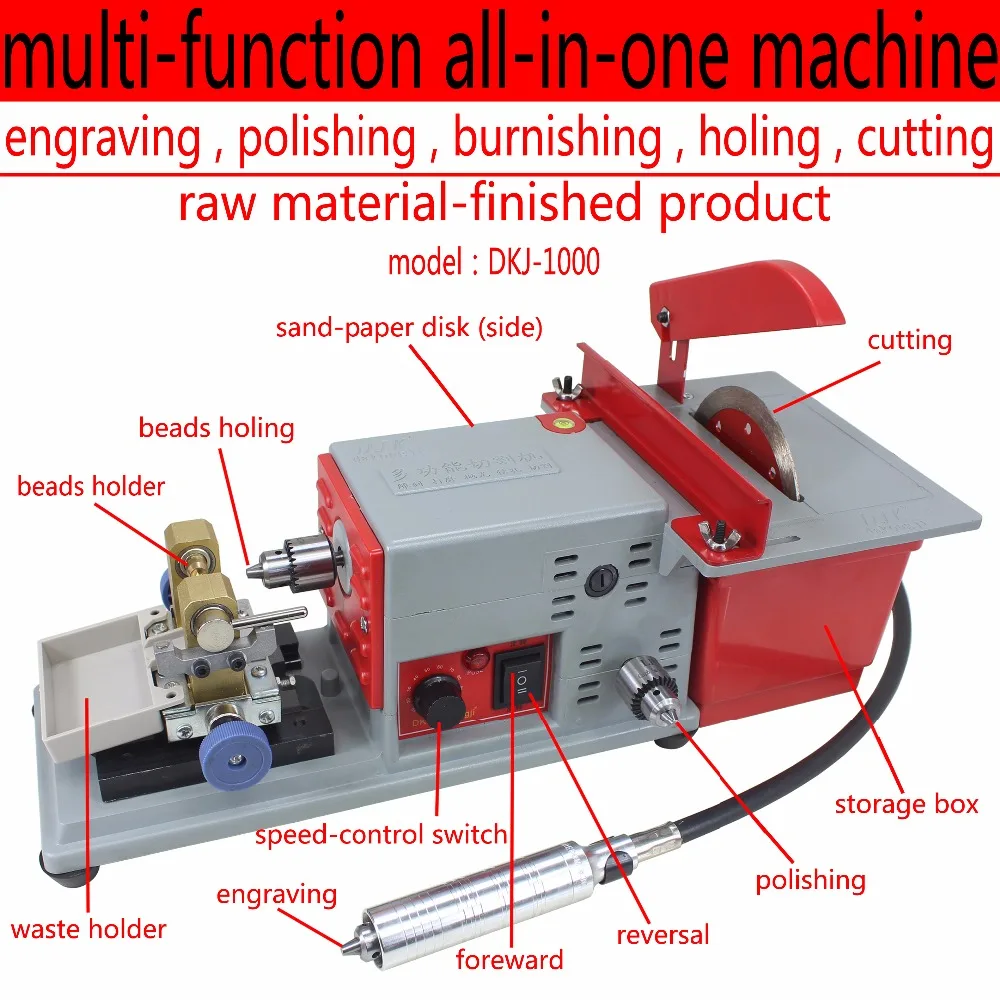 New DKJ-1000 Pearl Drilling Holing Machine Driller Bead Jewelry Punch , Polishing, Burnishing, Cutting Multi-Function Machine
New DKJ-1000 Pearl Drilling Holing Machine Driller Bead Jewelry Punch , Polishing, Burnishing, Cutting Multi-Function Machine