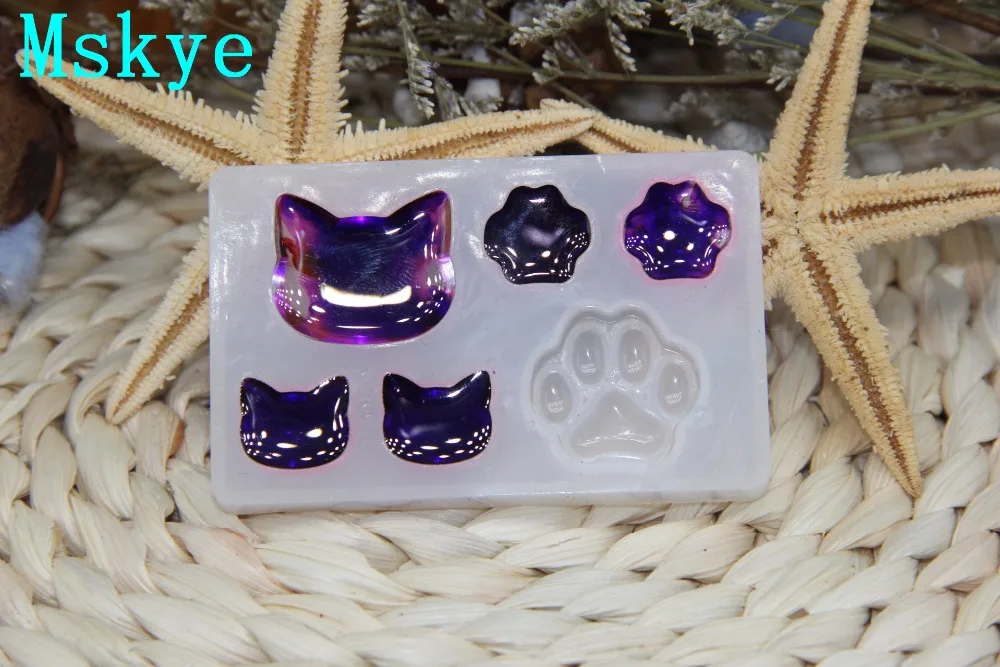 Mskye Yu Красота diy кошка Медведь лапа любовь звезда Луна силиконовые формы