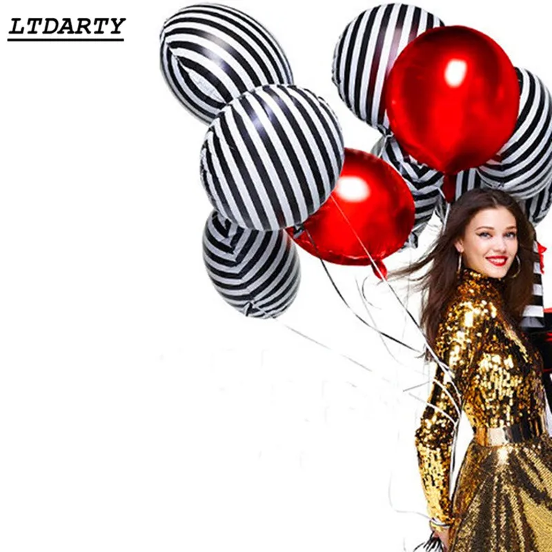 10Pcs 18inch black and white striped checkerboard round fashion birthday decoration eid party weeding white foil balloons
10Pcs 18inch black and white striped checkerboard round fashion birthday decoration eid party weeding white foil balloons