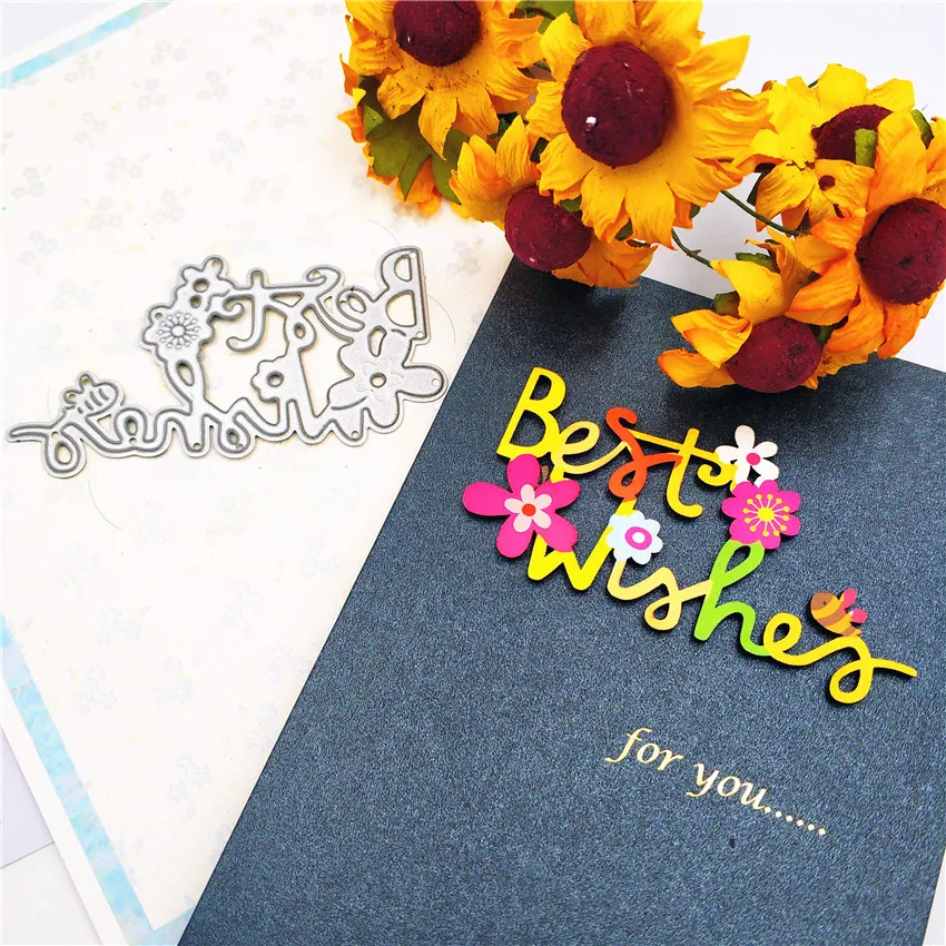 New Best Wishes Words Metal Cutting Dies Stencils for Scrapbooking DIY Embossing Folder Paper Cards Maker Handmade Album Crafts
New Best Wishes Words Metal Cutting Dies Stencils for Scrapbooking DIY Embossing Folder Paper Cards Maker Handmade Album Crafts