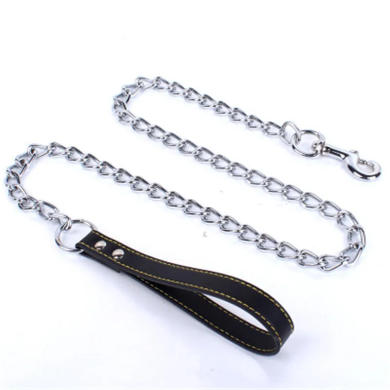 For Small Medium Large Dog Chain Leash Handle Leads PU Leather Iron Chain Anti-Bite Metal Dog Chain Lead
For Small Medium Large Dog Chain Leash Handle Leads PU Leather Iron Chain Anti-Bite Metal Dog Chain Lead
