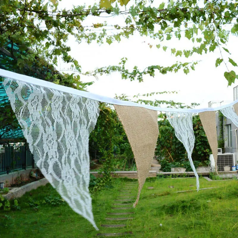 Lace banner linen lace wedding background decoration diy party holiday birthday home decoration