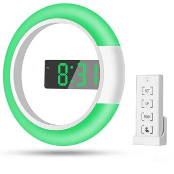 Remote control digital wall clock Creative LED mirror hollow wall clock with alarm/temperature Ring light Multicolor switching
Remote control digital wall clock Creative LED mirror hollow wall clock with alarm/temperature Ring light Multicolor switching