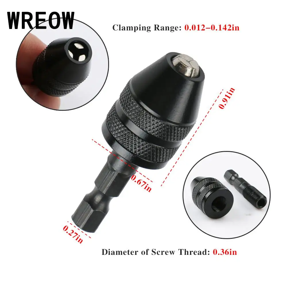 1Pc 0.3-3.6mm Drill Chuck Bit Universal Keyless Quick Change Hex Shank Twist Drill Chuck Screwdriver Impact Driver Adaptor
1Pc 0.3-3.6mm Drill Chuck Bit Universal Keyless Quick Change Hex Shank Twist Drill Chuck Screwdriver Impact Driver Adaptor