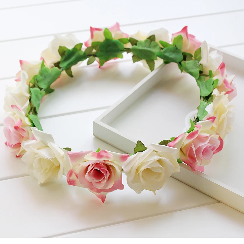 Exclusive full Floral Crown Party Wedding rose Flower Wreath Crown Headband Floral Garlands Hair band Bridal Headdress
Exclusive full Floral Crown Party Wedding rose Flower Wreath Crown Headband Floral Garlands Hair band Bridal Headdress