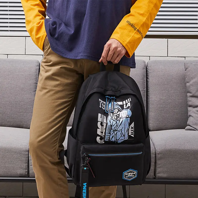2019 Men New Fashion Nylon Black Backpack Boy Student Personality Laptop Schoolbag Waterproof Breathable Out-door Sport Packet
2019 Men New Fashion Nylon Black Backpack Boy Student Personality Laptop Schoolbag Waterproof Breathable Out-door Sport Packet