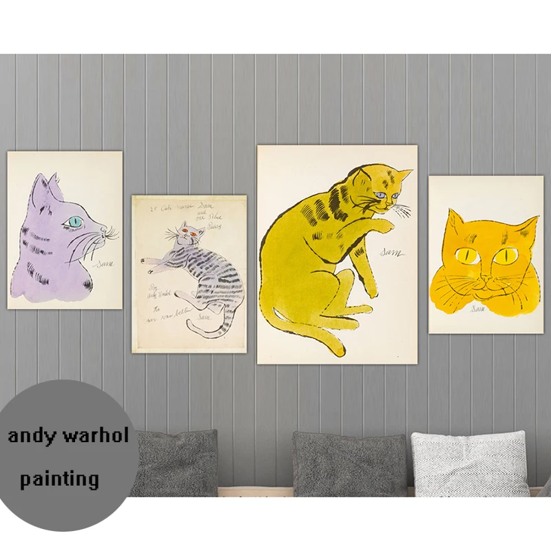 COSY MOMENT Pop Art Canvas Painting Andy Warhol Cat Wall Pictures For Living Room Posters And Prints DIY Animal Painting ZS076
COSY MOMENT Pop Art Canvas Painting Andy Warhol Cat Wall Pictures For Living Room Posters And Prints DIY Animal Painting ZS076