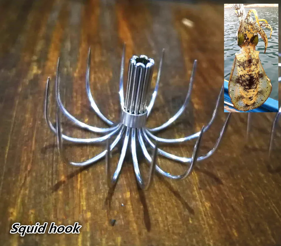 50pcs Dedicated Squids Octopus Fishing Hook Sea Needle Umbrella Stainless Steel Tackle Fish Tools Peche Pesca Feeder Accessories
50pcs Dedicated Squids Octopus Fishing Hook Sea Needle Umbrella Stainless Steel Tackle Fish Tools Peche Pesca Feeder Accessories