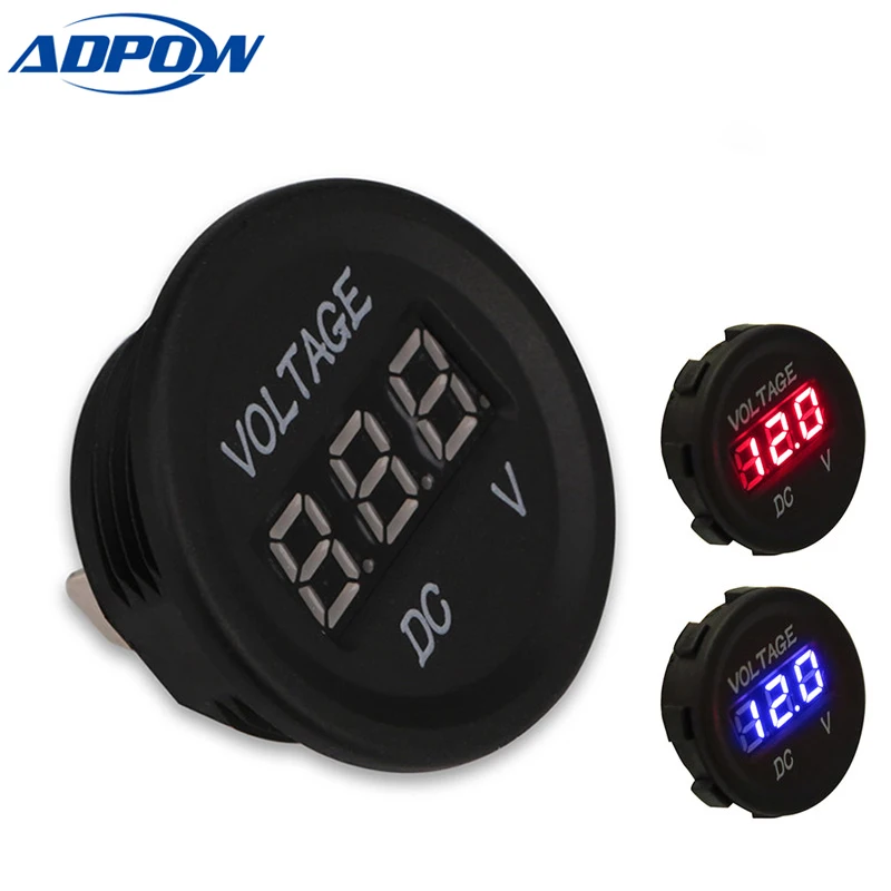 Car Motorcycle LED Digital Panel Round Voltmeter Meter Monitor LED Digital Display With Reverse Connection Protection DC 12V-24V
Car Motorcycle LED Digital Panel Round Voltmeter Meter Monitor LED Digital Display With Reverse Connection Protection DC 12V-24V