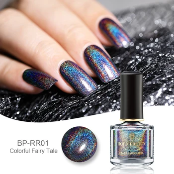 

BORN PRETTY 6ml Deluxe Nail Polish Shinny Laser Glitter Lacuquer Soak Off Nail Art Varnish Vernis