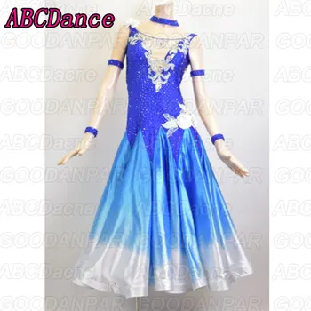 New ballroom dance competition dresses Blue Sling standard ballroom dress custom-made handmade dance dress
New ballroom dance competition dresses Blue Sling standard ballroom dress custom-made handmade dance dress