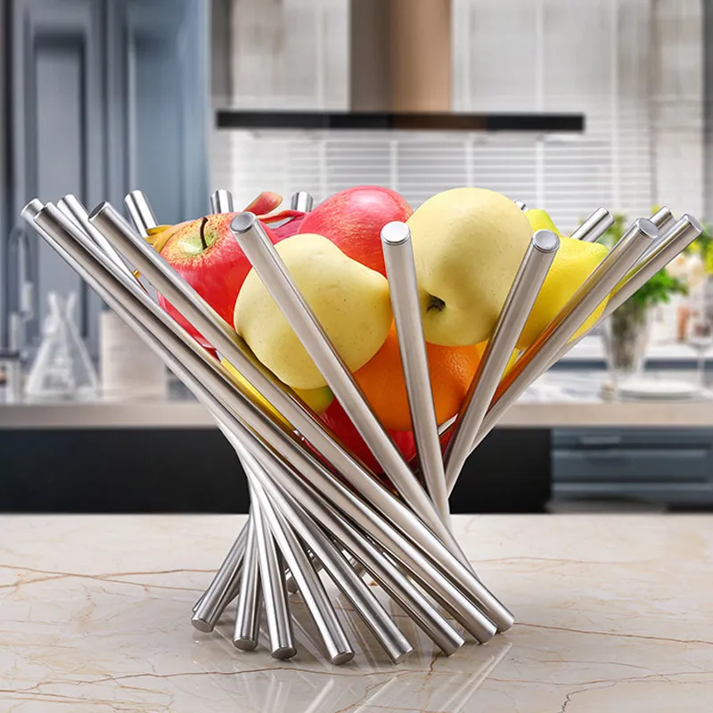 Stainless Steel Rotation Fruit Basket Draining Fruits Bowl Stand Living Room Plato de frutas Moda creativa girando frutero UYT
Stainless Steel Rotation Fruit Basket Draining Fruits Bowl Stand Living Room Plato de frutas Moda creativa girando frutero UYT