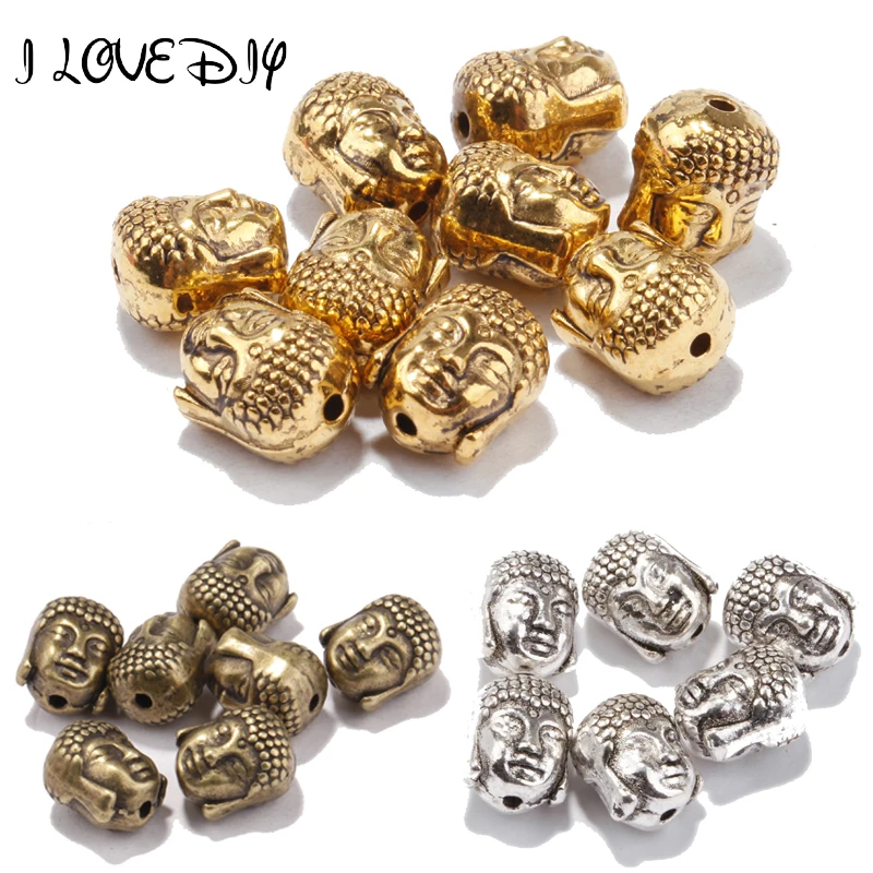 20pcs/lot Metal Charms for Jewelry Making Sliver Golden Tibetan Silver Buddha Head Spacer Beads 10x8mm
20pcs/lot Metal Charms for Jewelry Making Sliver Golden Tibetan Silver Buddha Head Spacer Beads 10x8mm