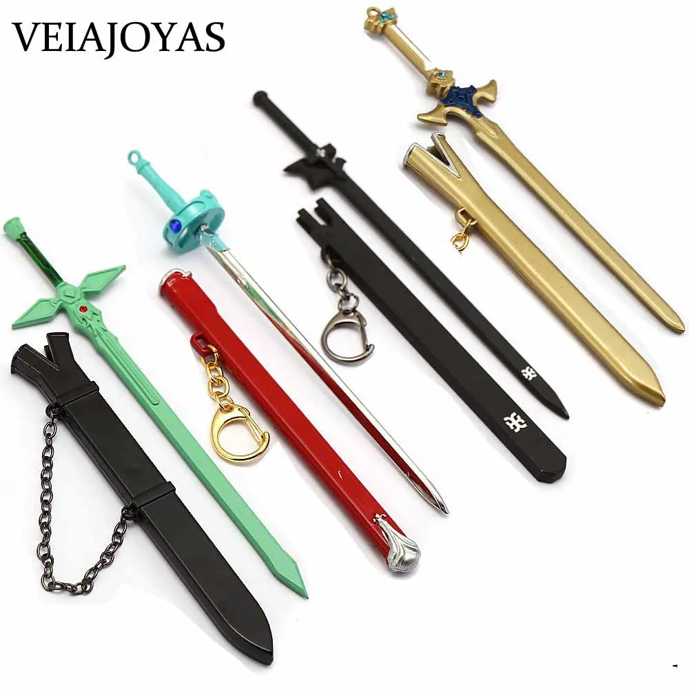 17cm Sword Art Online Keychains Anime Tung people Asuna Kirito Metal Key Ring Men Personalized with Scabbard Chaveiro Jewelry
17cm Sword Art Online Keychains Anime Tung people Asuna Kirito Metal Key Ring Men Personalized with Scabbard Chaveiro Jewelry
