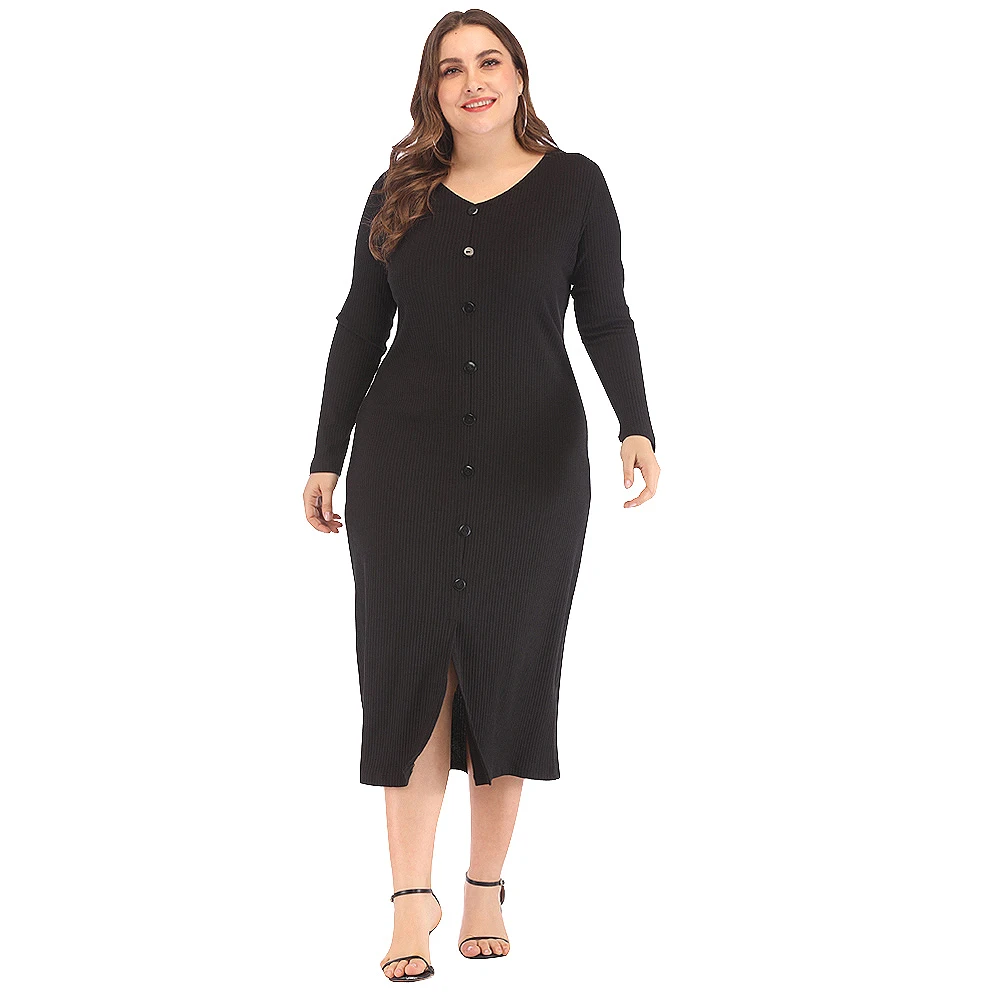 Wipalo Women Autumn Bodycon Dress Plus Size Button Down Elegant Party Dress Long Sleeve Casual Midi Dress Vestidos Femme 2019
Wipalo Women Autumn Bodycon Dress Plus Size Button Down Elegant Party Dress Long Sleeve Casual Midi Dress Vestidos Femme 2019