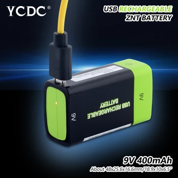 Replacement Li-Po Lithium Li-polymer Rechargeable ZNT Battery 9V 400mAh Batteries A+ Grade Li-Po USB For Microphone RC Toy
Replacement Li-Po Lithium Li-polymer Rechargeable ZNT Battery 9V 400mAh Batteries A+ Grade Li-Po USB For Microphone RC Toy