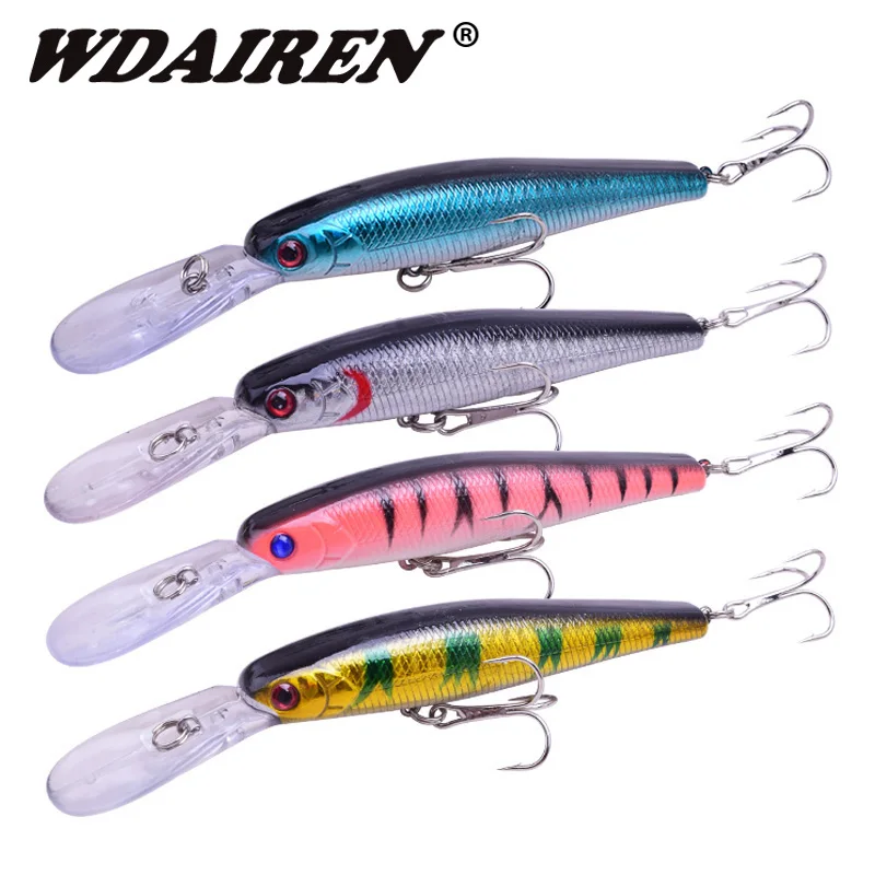 4Pcs/lot Minnow Fishing Lure Hard Bait 13cm 14g 3D Eyes Treble Hooks Plastic Crankbait Swimbait Fishing Wobbler lures kit WD-244
4Pcs/lot Minnow Fishing Lure Hard Bait 13cm 14g 3D Eyes Treble Hooks Plastic Crankbait Swimbait Fishing Wobbler lures kit WD-244