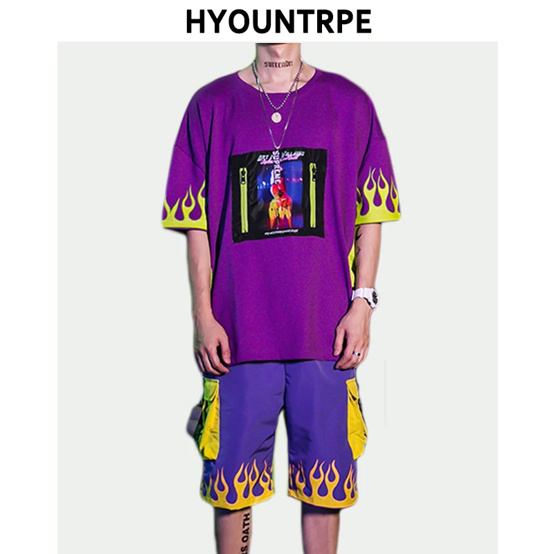 2 Pieces Sets Men Fashion Streetwear Printed Oversize O-neck T Shirt and Side Pocket Elastic Waist Drawstring Shorts Hip Hop Set
2 Pieces Sets Men Fashion Streetwear Printed Oversize O-neck T Shirt and Side Pocket Elastic Waist Drawstring Shorts Hip Hop Set