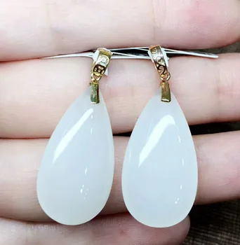 Hetian Baiyu 18k gold pendant Authentic Qinghai material, sheep fat jade, fine jade, crystal clear white, warm h17#
Hetian Baiyu 18k gold pendant Authentic Qinghai material, sheep fat jade, fine jade, crystal clear white, warm h17#
